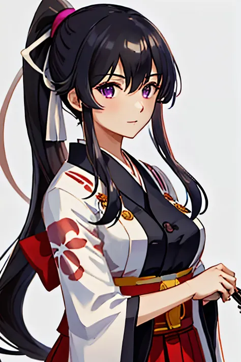 best quality, masterpiece, highres, solo, {white kimono:1.35}, {red hakama:1.35}, {wide sleeves:1.20}, {yahagi_kantaicollection:...