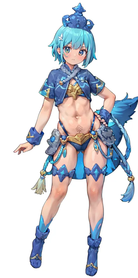 full body, whole body. 1solo (girl). slave fighter, loincloth standing, hands on hips
