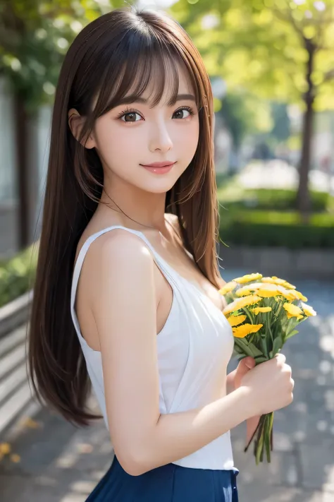 Smile、night、original photography、(((ultimate beauty portrait)))、((sparkling skin))、1 girl、24 year old beautiful girl from Prague、((brown hair))、((Big eyes sparkling like gems))、pantyhose、Glowing and radiant skin、(medium hair)、(silk ponytail)、(standing)、(fr...