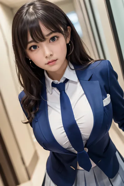 8K, highest quality, real image, intricate details, Super detailed, ultra high resolution, depth field,(realistic,realistic:1.2), frontal shot , From the middle , 1 girl, eye_Chan, very beautiful 17 year old girl, innocent big eyes,、beautiful breasts:1.5、非...