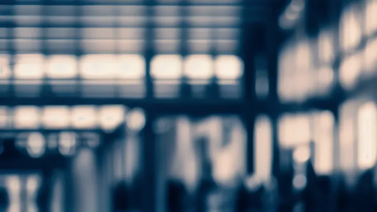 Abstract blur Abstract blur airport terminal. Blurred hall interior in transportation building. Defocused effect background or backdrop for travel industry concept. Defocused bokeh effect background or backdrop for business concept.