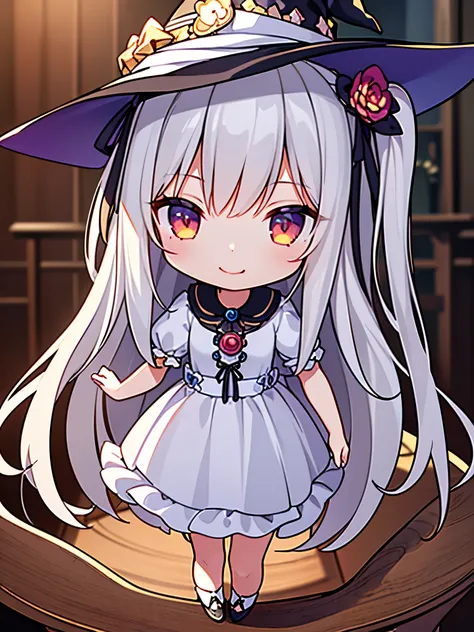 ((highest quality)),(ultra high resolution),(Super detailed),(detailed description),((best CG)),(best work of art),super precision art,great drawing art,(Art with precise details:1.5), (1 girl:1.6),cute witch:1.5,smile:1.4,Star cane:1.5,