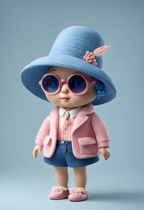 3d style doll design, (a very fat, fashionable, and cute little ant),
wearing a pink turtleneck sweater and blue jacket, winter ...