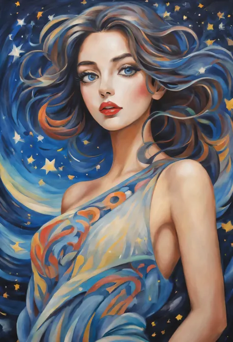 (best quality,actual,high resolution:1.2),pastel tones, painting,Impressionist strokes,from cubism, Fauvism to Surrealism and Abstraction, Beautiful and delicate eyes of a woman,Beautiful and delicate lips,flowing hair, Their artistic concepts and patterns...