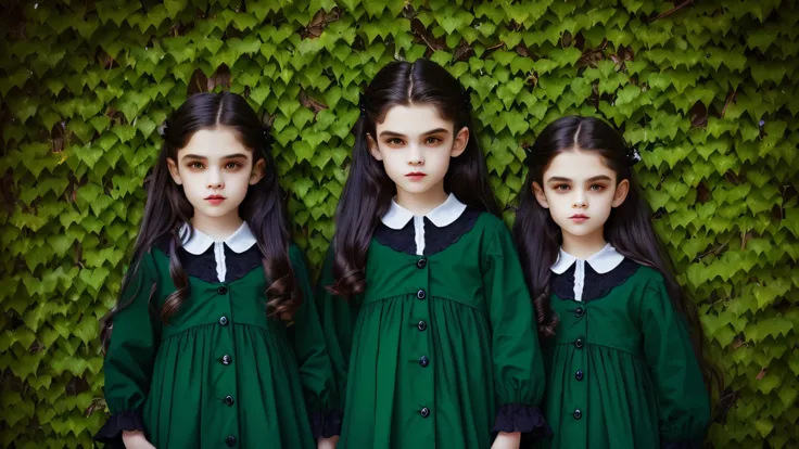 KIDS vampire green clothes.