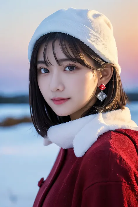 1 girl, (White winter clothes:1.2), beautiful japanese actress, 
photogenic, Yukihime, long eyelashes, snowflake earrings,
(Raw photo, best quality), (Reality, photorealistic:1.4), (muste piece), 
beautiful detailed eyes, beautiful detailed lips, highly de...