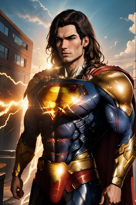 superman with gold armour