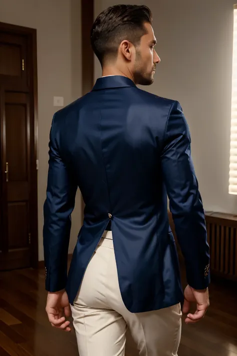 Create a man who has your back, com uma roupa bem estilosa, um terno bem luxuoso. ultra realista 4k