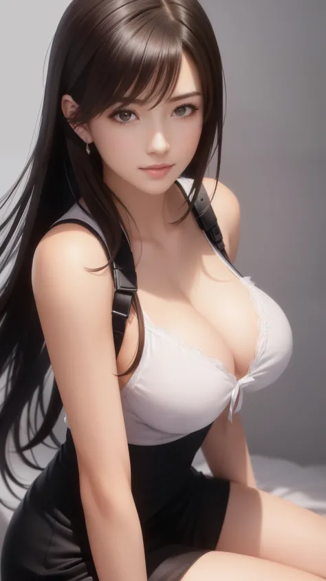 (top quality, masterpiece: 1.1), (real: 1.4), rest
(((FF7))) (((Tifa))),((1 person:1.4))(1 girl:1.2),Super detailed face, delicate eyes,((light brown hair, big breasts: 1.2)), rest 
(((FF7))) (((Tifa))),(Good morning:1.2),Nipples are visible:1.2,(Not weari...