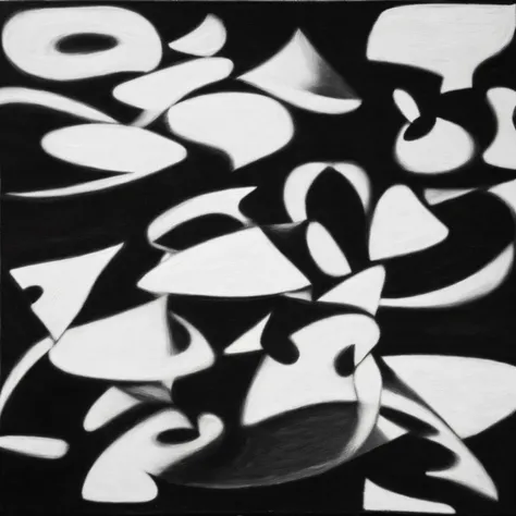 Black and white abstract art 