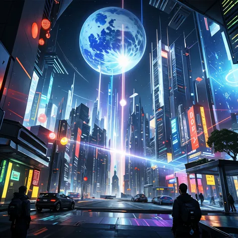 ((top quality, 8k, masterpiece: 1.3))，futuristic city，time and space concept art，fantasy sense of future technology，high-tech bl...