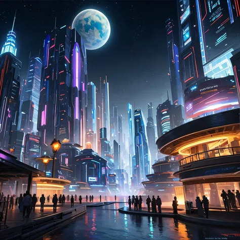 ((top quality, 8k, masterpiece: 1.3)), futuristic city,Time and space concept art,Large scenes,16k resolution concept art,8K resolution concept art,8K concept art,8k high detail concept art,Fantasy sci-fi city,Atmospheric concept art,8K concept art