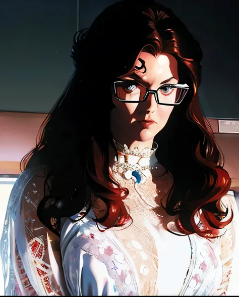 amy irving, ((librarian&#39;s eyeglass))superhero with curly red hair , ((psychic powers))art de alex ross