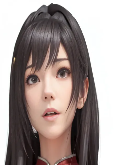 a close up of a woman with long hair and a red shirt, smooth anime cg art, realistic anime 3 d style, g liulian art style, inspired by Li Mei-shu, portrait of tifa lockhart, waifu, sakimi chan, anime styled 3d, 3 d anime realistic, trending on cgstation, p...