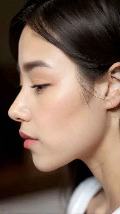 ((best quality)), ((masterpiece)), (detailed), perfect face, close up nose from side