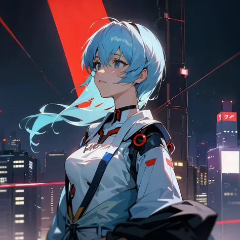 Rei Ayanami、future、future都市、cyber punk、neotokyo、City of night