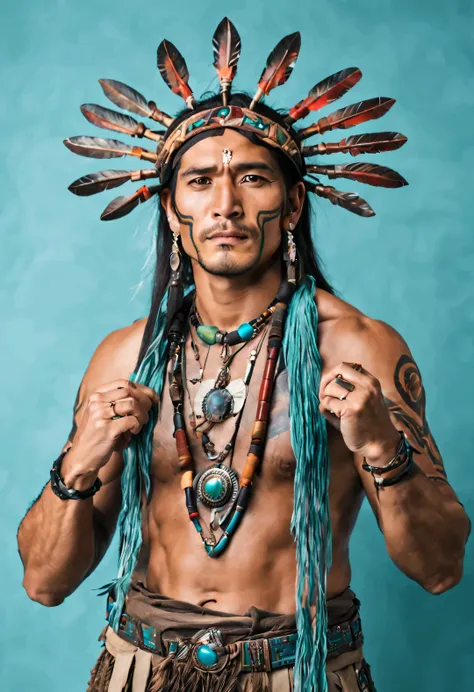 Very handsome shaman，handsome young man