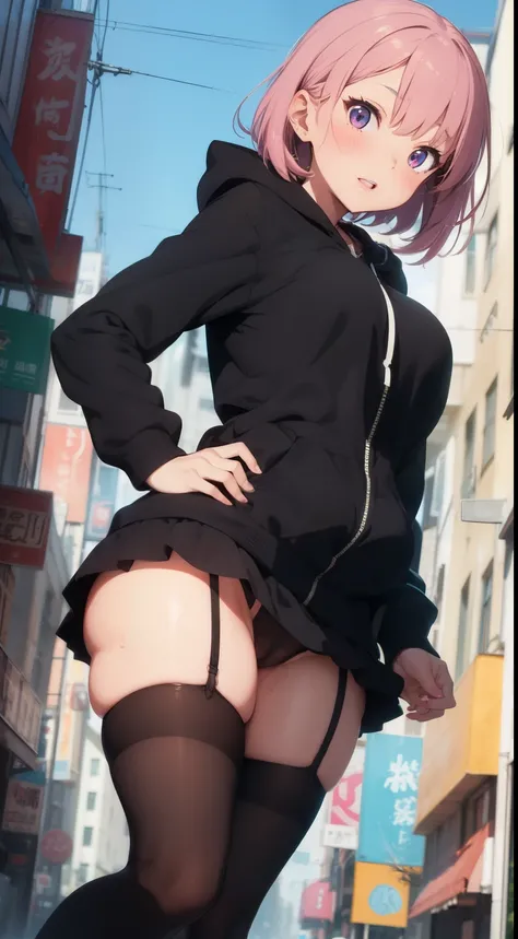 anime girl standing lifting her skirt, seductive anime girl, cyberpunk anime girl in long hoodie, attractive anime girl, black haired girl wearing long hoodie, artwork in the style of guweiz, ilya kuvshinov. 4 k, in a hoodie, beautiful alluring anime woman...