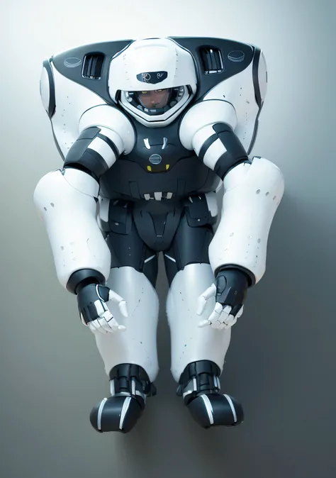  full body mecha suit, male robotic anthro orca, anthropomorphic turtle humanoid, humanoid turtle monster, full body; front view, humanoid form, detailed full body concept,  anthropomorphic robot [ thing ]，white background，yellow coating