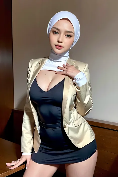 raw, best quality, high resolution, masterpiece: 1.3), 1 beautiful russian girl in full hijab, 17 years old,masterpiece, perfect...