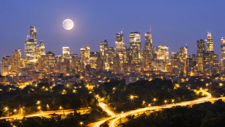 Cities with and without moonlight