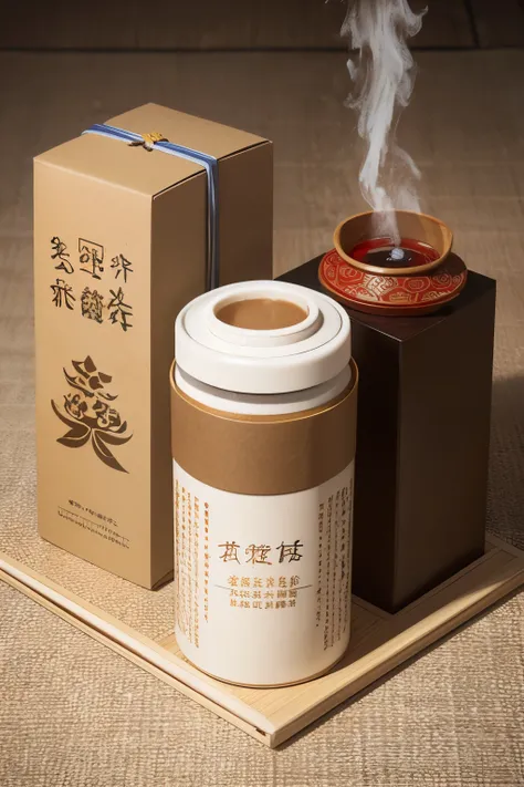 Milk tea-style design packaging for Chinese herbal tea. The packaging pattern highlights the elements of traditional Chinese medicine and Chinese cultural elements. The top is matched with an incense bag that absorbs heat and dissipates odor.