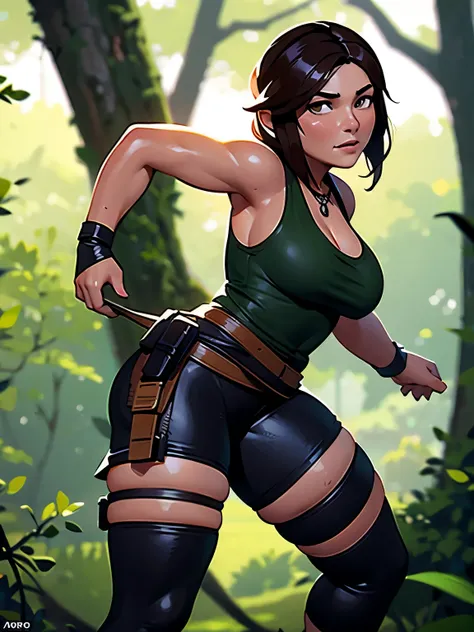 nsfw, lara croft, rise of the tomb raider, (master part, 4k resolution, ultra-realistic, altamente detalhado), corpo perfeito, a...