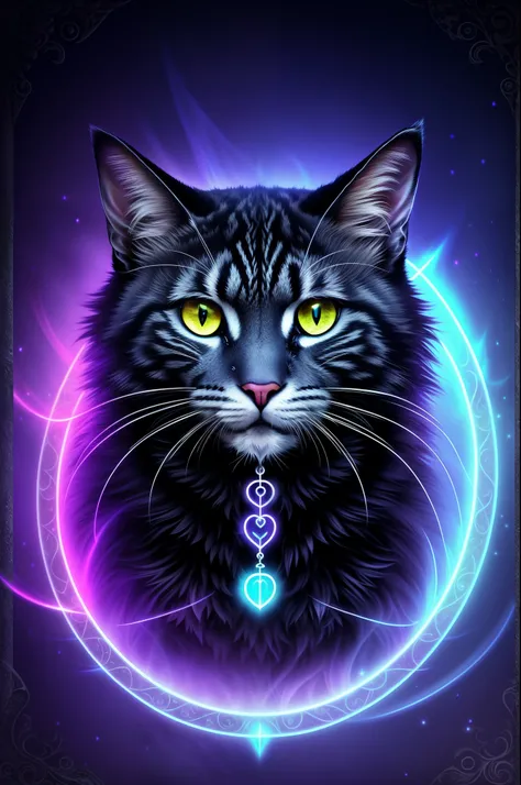 A mystical necromancer cat, (mythical creature:1.1), (curious expression:1.3), (sinister aura:1.2), hdr, (glowing eyes:1.4), cinematic shot, shrouded in darkness, mysterious haze, shadowy, (intricate patterns:1.2), fur adorned with runes and symbols, ancie...