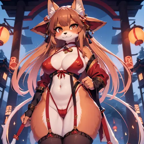 china dress, stocking, female furry mini cute style, holo a wolf girl, girl in a string bikini with a fox tail, female furry mini cute style, holo a wolf girl, realistic bikini, furry brown body, holo if a wolf girl, furry, fox tail, swimsuit, furry art!!!...