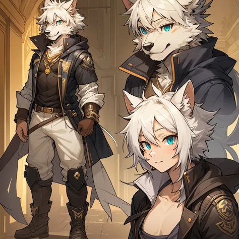 ((masterpiece)), (ultra detailed), (best quality), detailed background, (style of final fantasy), (concept art, character sheet),absurdres(highly detailed beautiful face and eyes)perfect anatomy(angelic handsome boy, kemono, child)(furry anthro),