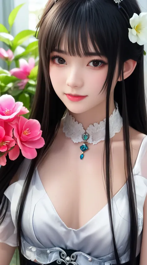 Close-up of woman with a flower in her hair, Gurwitz-style artwork, Gurwitz, IG model | artistic sprout, phlegm多phlegm多, phlegm : : 5, wlop sum sakimichan, artistic sprout. anime illustration, Loish et al WLOP, Extremely detailed Artgerm, Beautiful and sed...