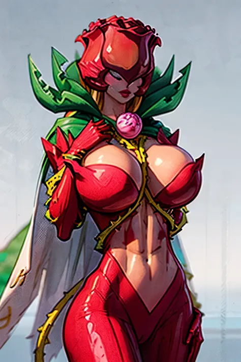 anime_rosemon_yugiho_ownwaifu, www.ownwaifu.com, digimon \(creature\), breasts, long hair, ((gigantic breasts:1.5)), lipstick, n...