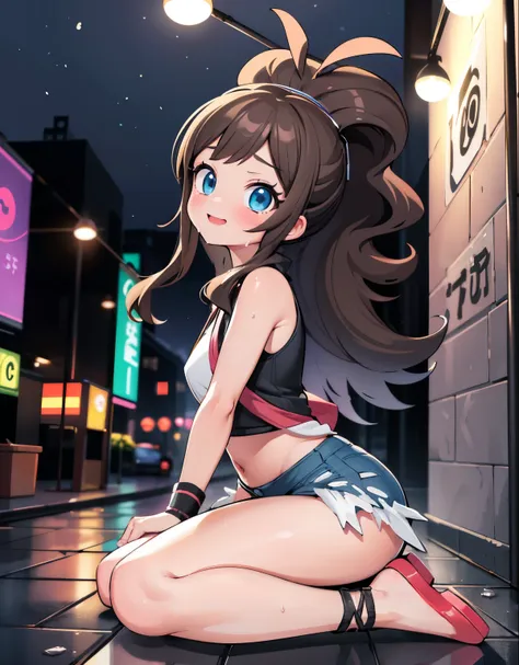 (best quality, highres, masterpiece:1.2), ultra-detailed, realistic:1.37, sketches, hilda pokemon, def1, curvy girl, legs togeth...