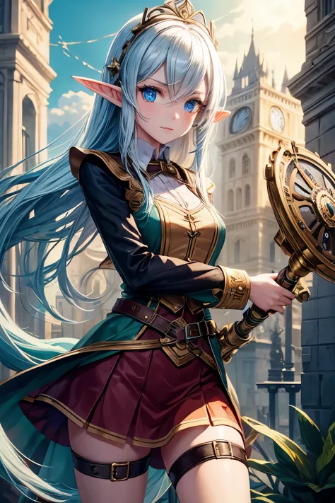 Elf girl with Clockwork weapon