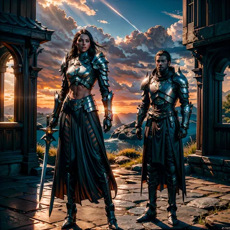 Oblivion "Skyrim Daedric Armor Ebony Carbonite" SUN nebulae stars nebula starry_sky epic Sunshine panoramic sunset spacious radiant sunrise stance, Joust Challenge Lord Daedric Ebony Armor_Ash Gorgeous Queen Daedric_Armor (Ebony Daedric Armor_Carbon) (hold...