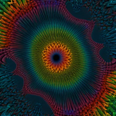 Optical illusion art,mandelbrot shape,depth of field,view,