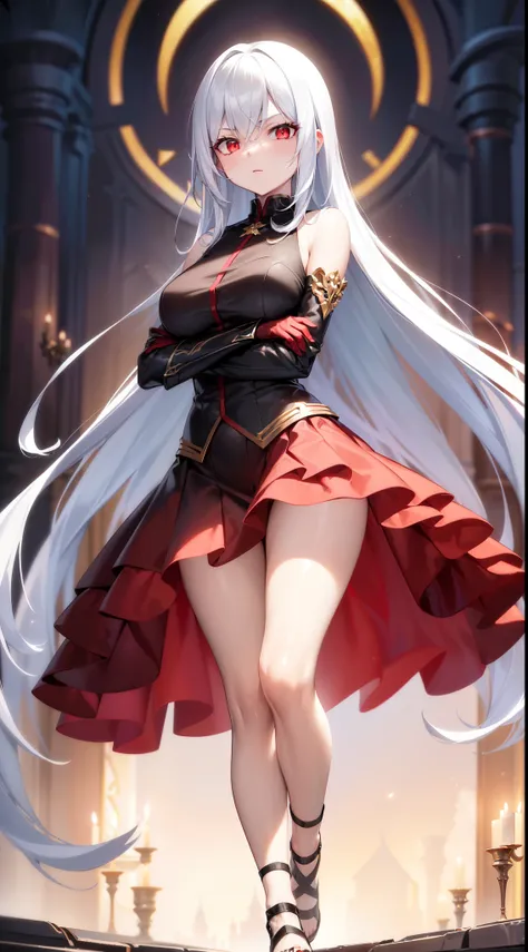 (masterpiece, best quality, highres, high quality:1.2), award winning, super detail, high details, textured skin, anatomically correct, ccurate, UHD, retina, ((4k,1080P, HD)), silver white hair, long hair, shinny hair, perfect breasts, small breasts, charm...