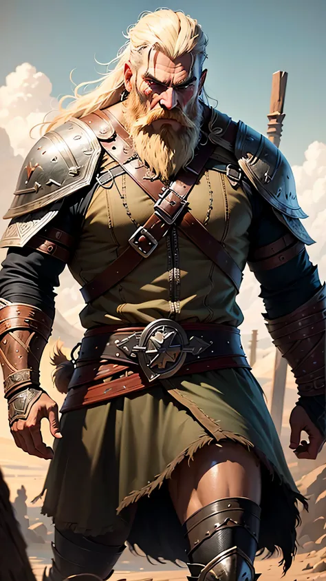 face of a norse viking man, guerreiro berserker, cicatrizes no rosto, close no rosto, encarando o espectador, estilo assassins creed vahalla, machados equipados nas maos, ultra detalhado, ultra realista, 8k
