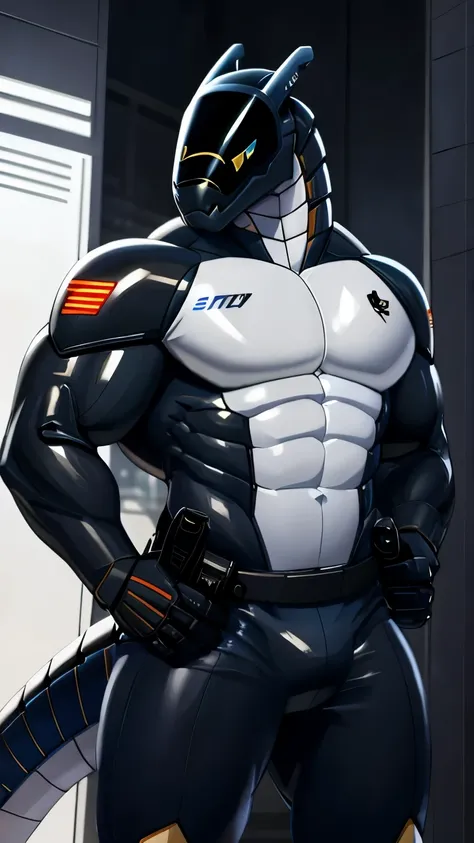 e621에 업로드됨, best quality, masterpiece work, high quality, sexy male, synth (vader-san), lizard, security robot, guards, bodyguar...