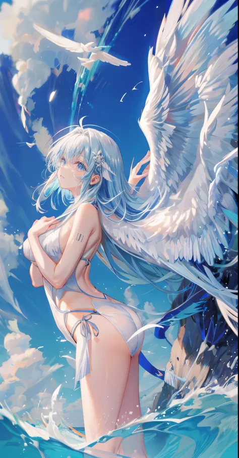 Angel，null，null中に浮く，wing，wing，Angelの輪