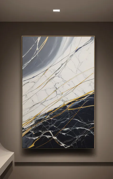 a close up of a painting on a wall in a room, carved marble texture silk cloth, abstract oil painting, h 1088, ultrafine detailed painting, abstract painting oil on canvas, masterpiece w 1024, abstract minimalist painting, abstract high quality, portrait c...