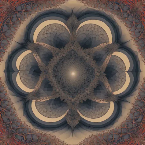(Optical illusion art:1.3),(:1.5)Paradox diagram,mandelbrot shape,Zentangle,fractal art,geometric paradox