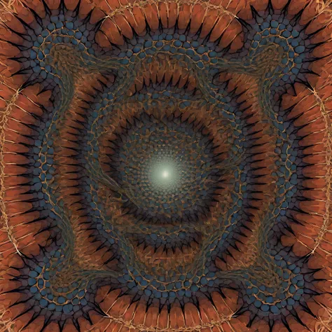 (Optical illusion art:1.3),(:1.5)Paradox diagram,mandelbrot shape,Zentangle,fractal art,geometric paradox