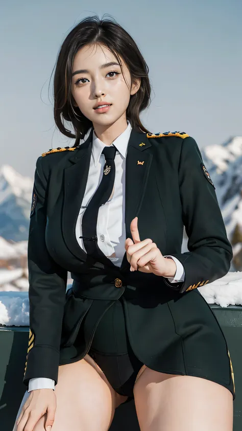 Typically detailed CG Unity 8K wallpapers，（masterpiece），（best quality），（Super detailed），（Super real photos），（Best character details：1.36），Nikon D750F / 1.4 55mm，original photo，professional lighting， Physically based rendering, 1 plump girl, female soldier，...