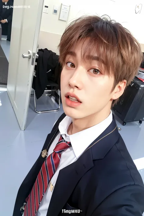 there is a man with a tie and a suit jacket, jungkook, cai xukun, kim doyoung, hyung tae, jinyoung shin, taejune kim, hong june hyung, wan adorable korean face, ten lee, sakimimichan, shin jeongho, jung jaehyun, jaeyeon nam, hyung tae kim, inspired by Kun ...