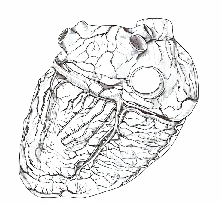 Heart, line drawing, Ultra HD, 4K