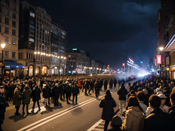 Drawing a great war，There are huge crowds of people on both sides，Conquer the city