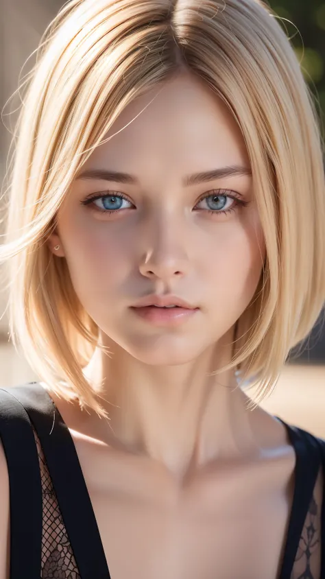 ((best quality)), ((ultra resolution)), ((photorealistic)), (complex parts), 19 years, blonde hair, perfect face, draw up:1.5, t...