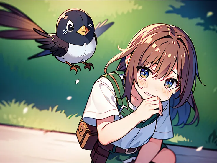 sparrow character, crying sparrow