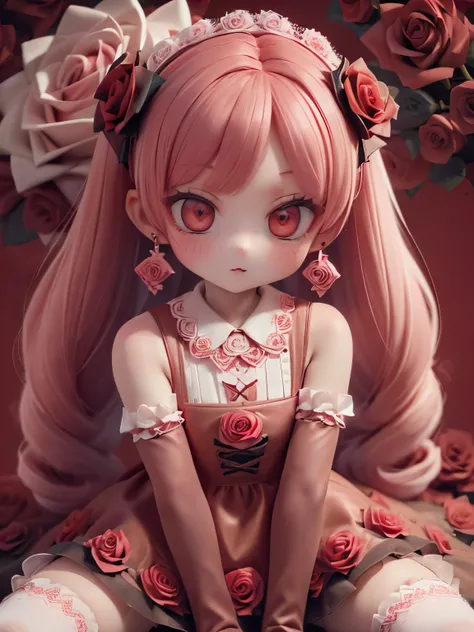 //fashion
(pastel-red theme:1.3),((Rose Gothic Dress with Rose pattern:1.4)),(Rose ornament:1.3),(red big ribbon:1.3),(Rose earrings:1.2),(white Knee High Socks:1.3),(vivid coloring:1.3),(close up of face:1.2),(rose garden background:1.6),(background full ...